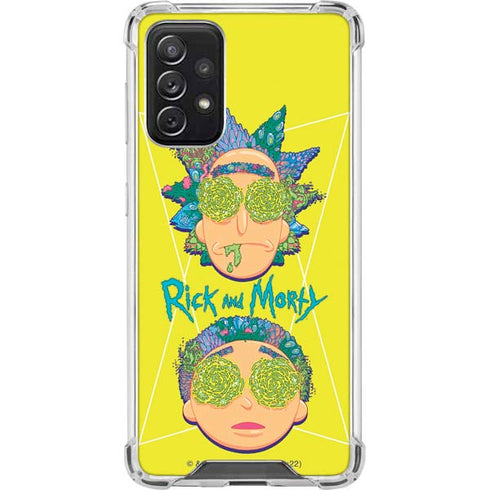 Adult Swim Rick and Morty Rick and Morty Portal Eyes Galaxy A72 5G Clear Case