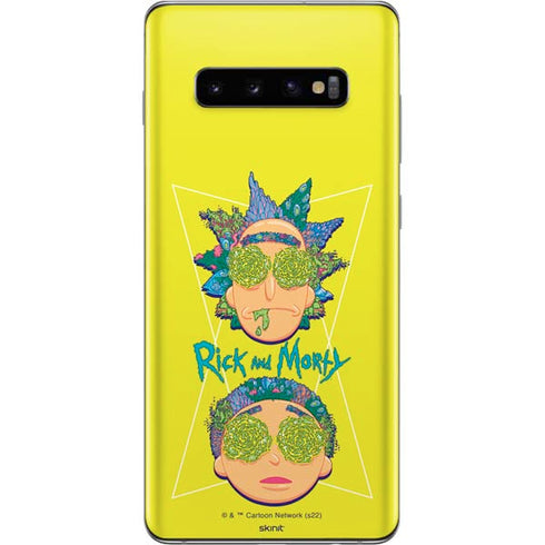 Adult Swim Rick and Morty Rick and Morty Portal Eyes Galaxy S10 Plus Skin