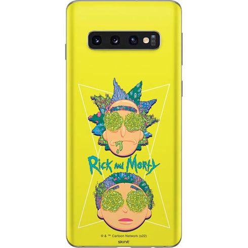 Adult Swim Rick and Morty Rick and Morty Portal Eyes Galaxy S10 Skin