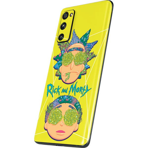Adult Swim Rick and Morty Rick and Morty Portal Eyes Galaxy S20 Fan Edition Skin