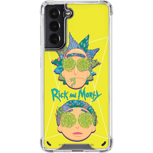 Adult Swim Rick and Morty Rick and Morty Portal Eyes Galaxy S21 5G Clear Case