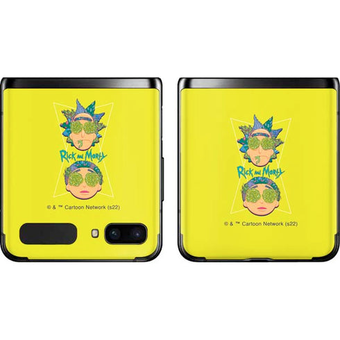 Adult Swim Rick and Morty Rick and Morty Portal Eyes Galaxy Z Flip Skin