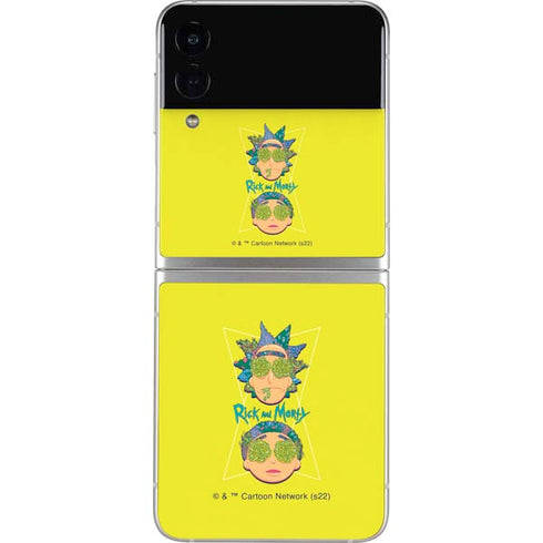 Adult Swim Rick and Morty Rick and Morty Portal Eyes Galaxy Z Flip3 5G Skin