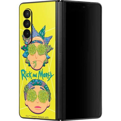 Adult Swim Rick and Morty Rick and Morty Portal Eyes Galaxy Z Fold3 5G Skin