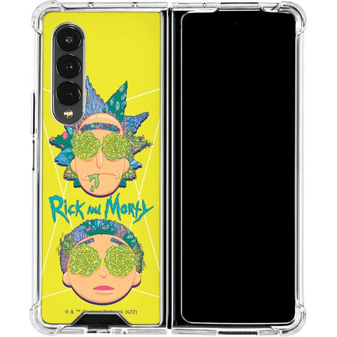 Adult Swim Rick and Morty Rick and Morty Portal Eyes Galaxy Z Fold4 5G Clear Case
