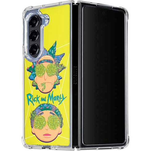 Adult Swim Rick and Morty Rick and Morty Portal Eyes Galaxy Z Fold5 5G Clear Case