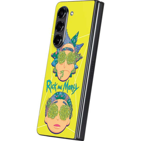 Adult Swim Rick and Morty Rick and Morty Portal Eyes Galaxy Z Fold5 5G Skin