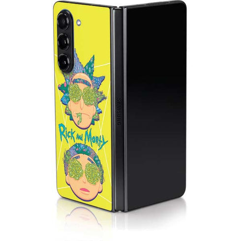 Adult Swim Rick and Morty Rick and Morty Portal Eyes Galaxy Z Fold5 5G Skin