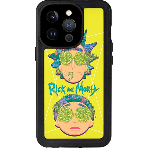 Adult Swim Rick and Morty Rick and Morty Portal Eyes iPhone 14 Pro Waterproof Case