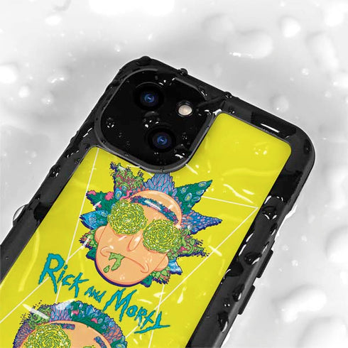 Adult Swim Rick and Morty Rick and Morty Portal Eyes iPhone 15 Plus Waterproof Case