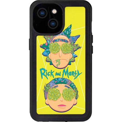Adult Swim Rick and Morty Rick and Morty Portal Eyes iPhone 15 Waterproof Case