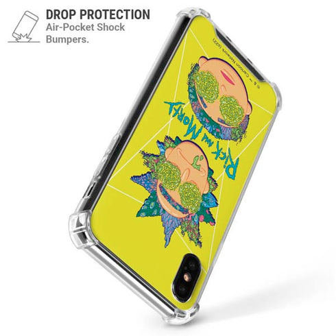 Adult Swim Rick and Morty Rick and Morty Portal Eyes iPhone XS Max Clear Case