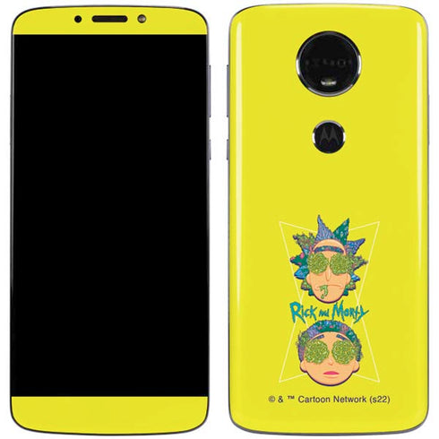 Adult Swim Rick and Morty Rick and Morty Portal Eyes Moto E5 Plus Skin