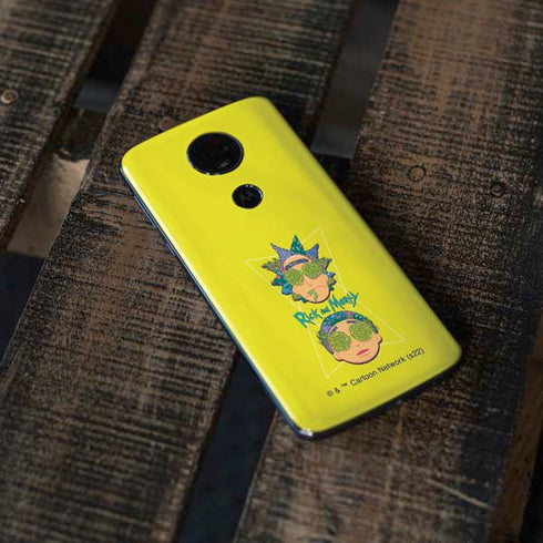 Adult Swim Rick and Morty Rick and Morty Portal Eyes Moto E5 Plus Skin