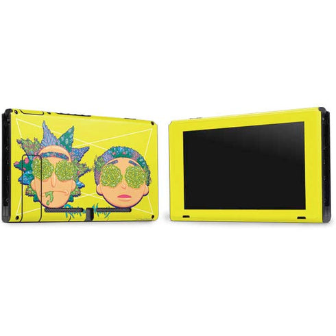 Adult Swim Rick and Morty Rick and Morty Portal Eyes Nintendo Switch Bundle Skin