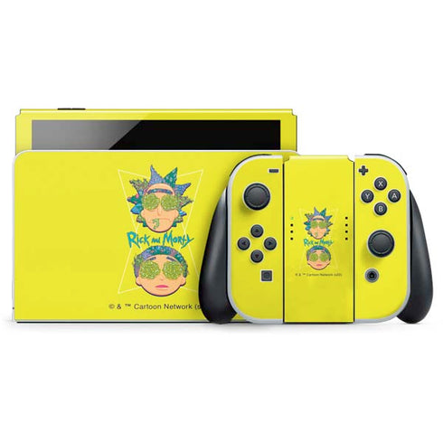 Adult Swim Rick and Morty Rick and Morty Portal Eyes Nintendo Switch OLED (2021) Skin