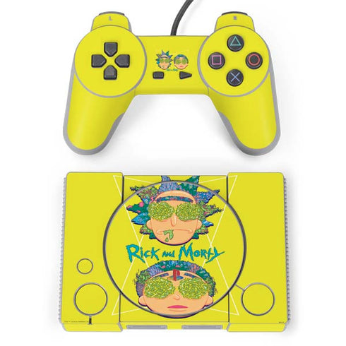 Adult Swim Rick and Morty Rick and Morty Portal Eyes PlayStation Classic Bundle Skin