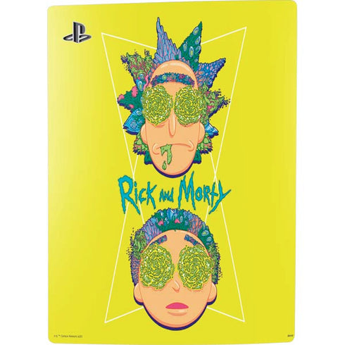 Adult Swim Rick and Morty Rick and Morty Portal Eyes PS5 Digital Edition Console Skin