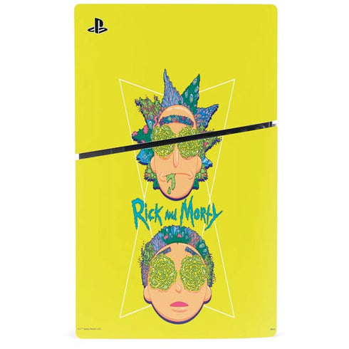 Adult Swim Rick and Morty Rick and Morty Portal Eyes PS5 Slim Digital Edition Console Skin