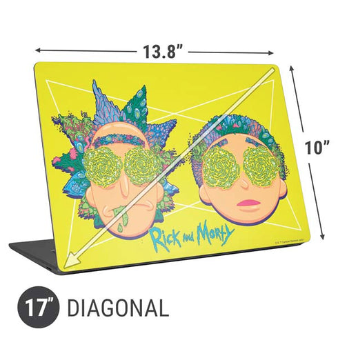Adult Swim Rick and Morty Rick and Morty Portal Eyes Universal Laptop 17in (13.8 x 10in) Skin