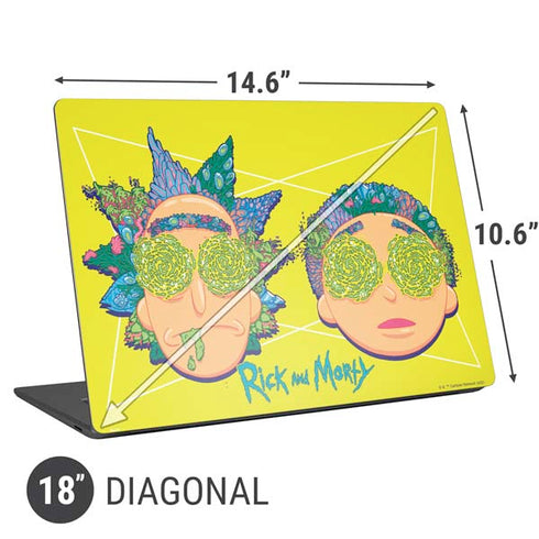 Adult Swim Rick and Morty Rick and Morty Portal Eyes Universal Laptop 18in (14.6 x 10.6in) Skin