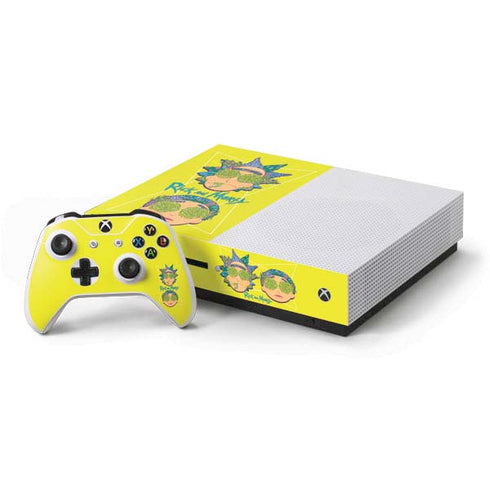 Adult Swim Rick and Morty Rick and Morty Portal Eyes Xbox One S Console and Controller Bundle Skin