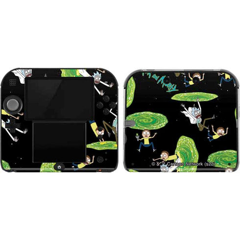 Adult Swim Rick and Morty Portal Pattern Nintendo 2DS Skin