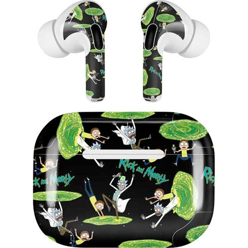 Adult Swim Rick and Morty Portal Pattern AirPods Pro 2nd Gen Skin