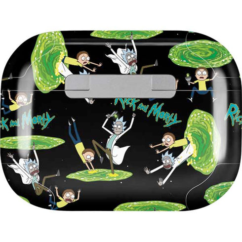 Adult Swim Rick and Morty Portal Pattern AirPods Pro 2nd Gen Skin