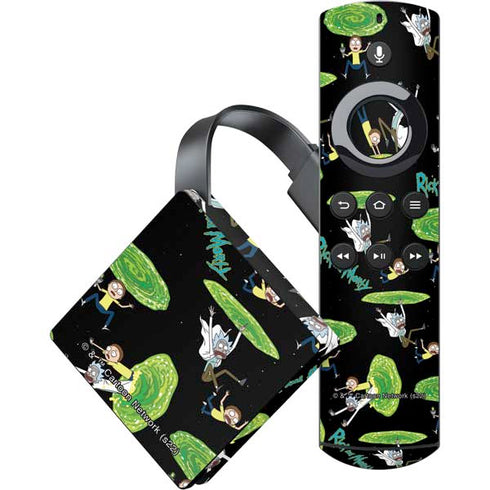 Adult Swim Rick and Morty Portal Pattern Amazon Fire TV Skin
