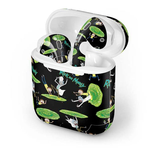 Adult Swim Rick and Morty Portal Pattern Apple AirPods 2 Skin