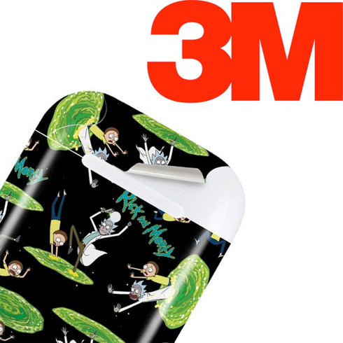 Adult Swim Rick and Morty Portal Pattern Apple AirPods Skin