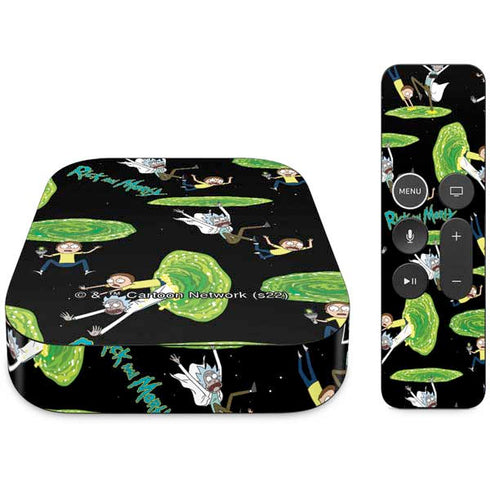 Adult Swim Rick and Morty Portal Pattern Apple TV Skin