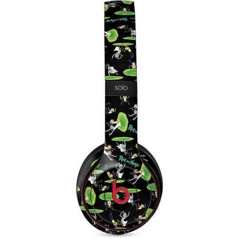 Adult Swim Rick and Morty Portal Pattern Beats Solo 2 Wireless Skin