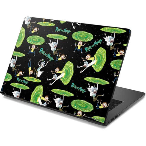 Adult Swim Rick and Morty Portal Pattern Dell Chromebook Skin