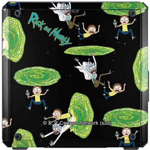Adult Swim Rick and Morty Portal Pattern Cooler Master MasterBox Q300L Mini Tower Skin