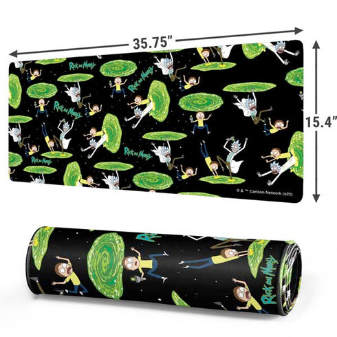 Adult Swim Rick and Morty Portal Pattern Gaming Mouse Pad