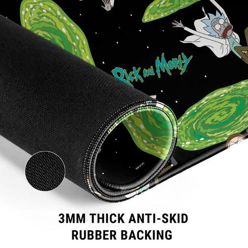 Adult Swim Rick and Morty Portal Pattern Gaming Mouse Pad