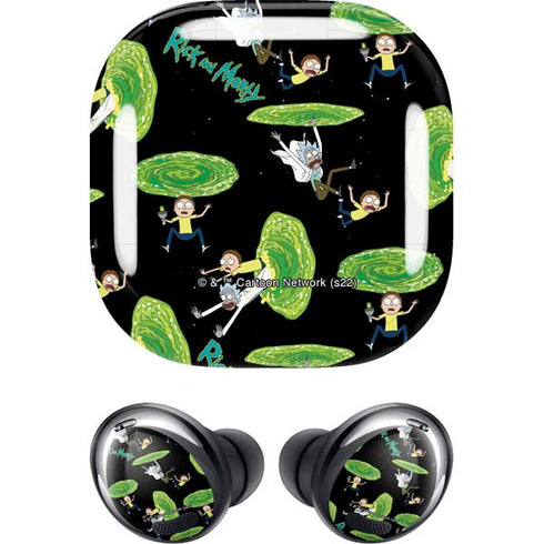 Adult Swim Rick and Morty Portal Pattern Galaxy Buds Pro Skin