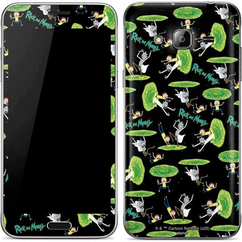 Adult Swim Rick and Morty Portal Pattern Galaxy J3 Skin