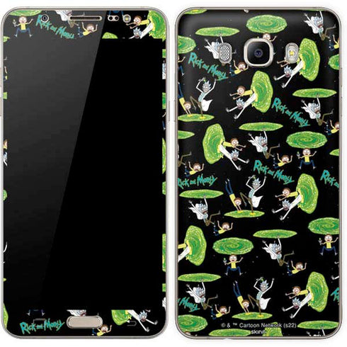 Adult Swim Rick and Morty Portal Pattern Galaxy J7 Skin