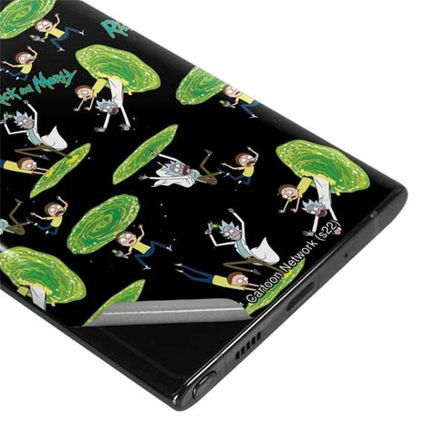 Adult Swim Rick and Morty Portal Pattern Galaxy Note 10 Plus Skin