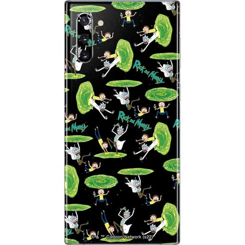 Adult Swim Rick and Morty Portal Pattern Galaxy Note 10 Skin