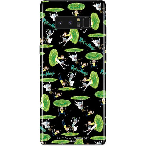 Adult Swim Rick and Morty Portal Pattern Galaxy Note 8 Skin