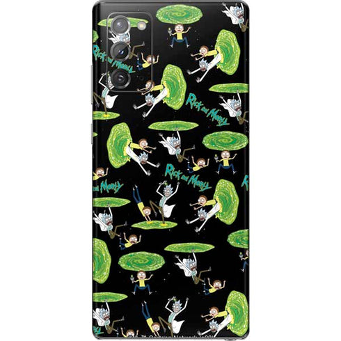 Adult Swim Rick and Morty Portal Pattern Galaxy Note20 5G Skin