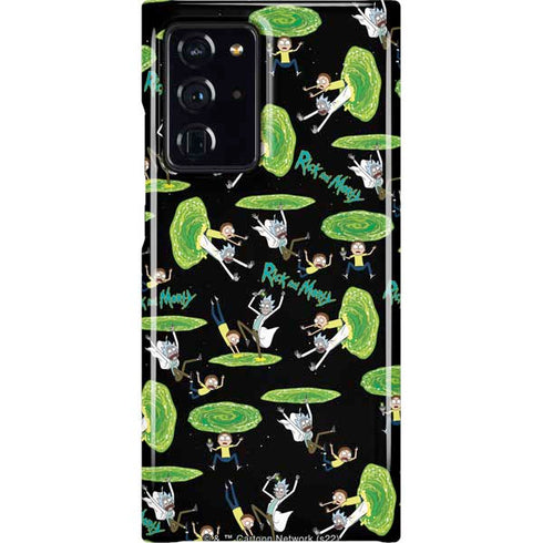 Adult Swim Rick and Morty Portal Pattern Galaxy Note20 Ultra 5G Lite Case