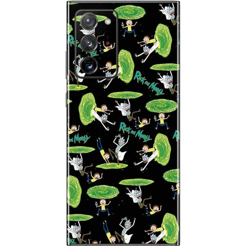 Adult Swim Rick and Morty Portal Pattern Galaxy Note20 Ultra 5G Skin