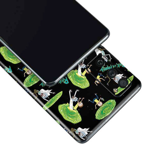 Adult Swim Rick and Morty Portal Pattern Galaxy S20 Fan Edition Skin