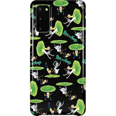 Adult Swim Rick and Morty Portal Pattern Galaxy S20 Lite Case