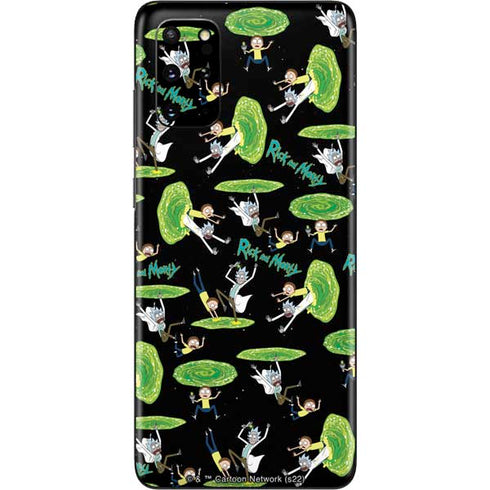 Adult Swim Rick and Morty Portal Pattern Galaxy S20 Plus Skin